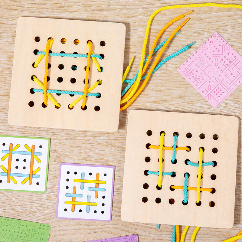 Wooden Lacing & Threading Board
