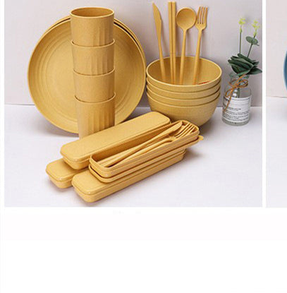 Wheat Straw Cutlery Set – 32 Pieces
