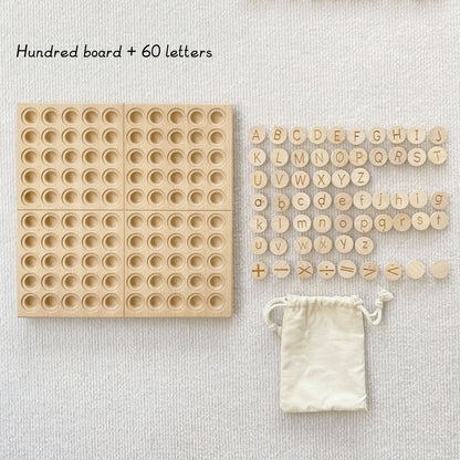 Montessori Teaching Aids Mathematics Enlightenment English Hundred Board