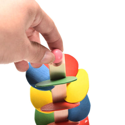 Montessori Wooden Tree Marble Run Toy