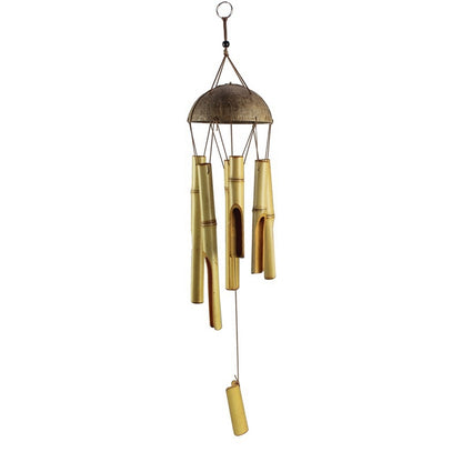 Bamboo Wind Chimes Ornaments Coconut Shell Covered Bamboo Wind Chimes