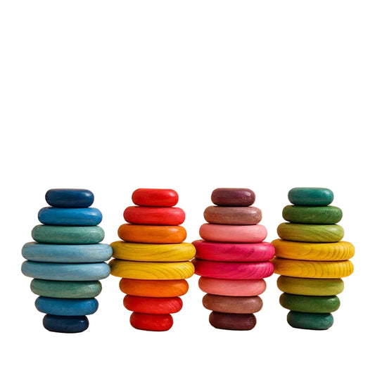 Children's Educational Building Blocks Rainbow Soft Stone Stacking Toys