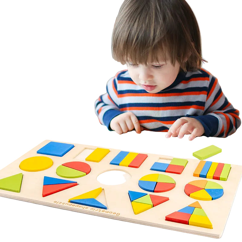 Jigsaw Geometry Montessori Early Education Puzzle Board