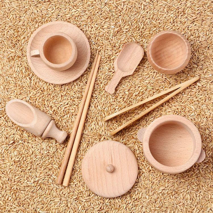 Children's Montessori Wooden Cutlery Set