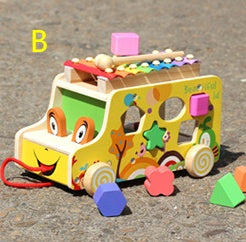 Wooden Drag Animal Concert Toy