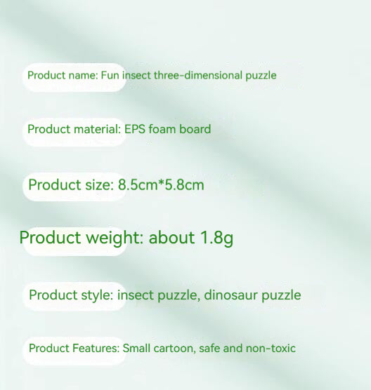 3D Animal Puzzle DIY Toy