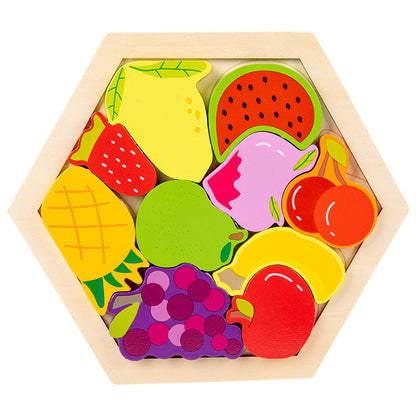 3D Animal and Fruit Puzzle Toy