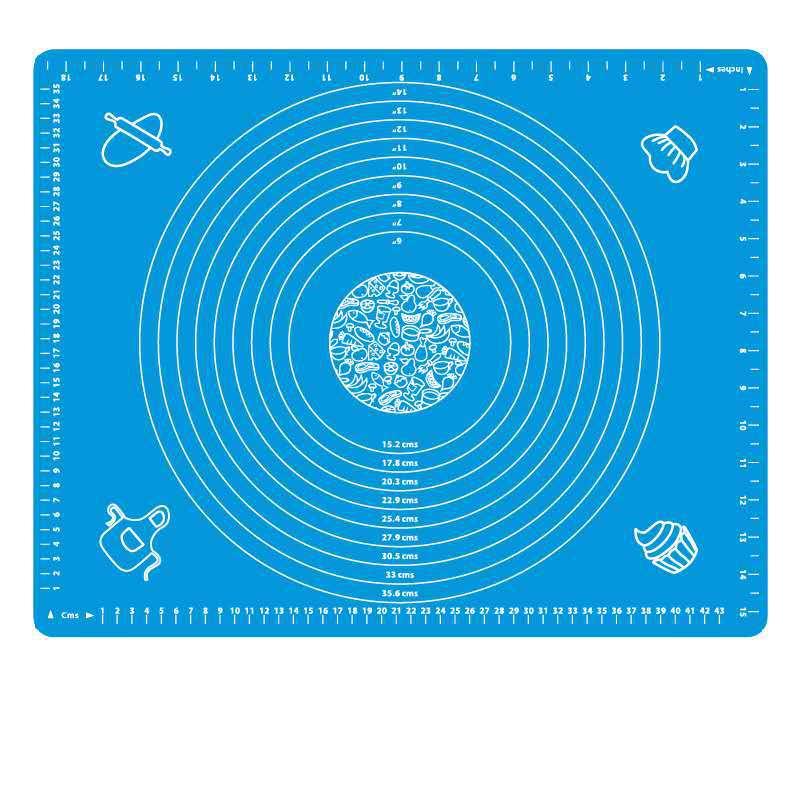 Thickened silicone kneading mat