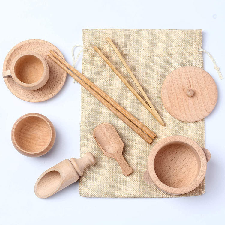 Children's Montessori Wooden Cutlery Set