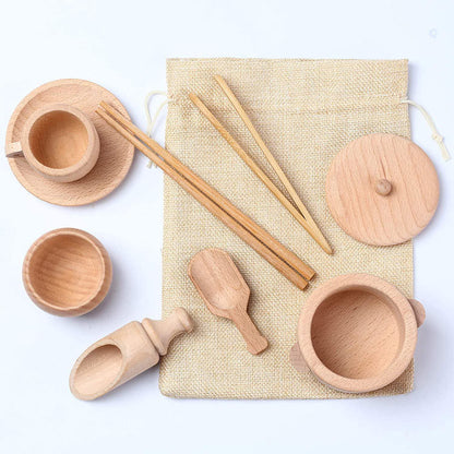 Children's Montessori Wooden Cutlery Set