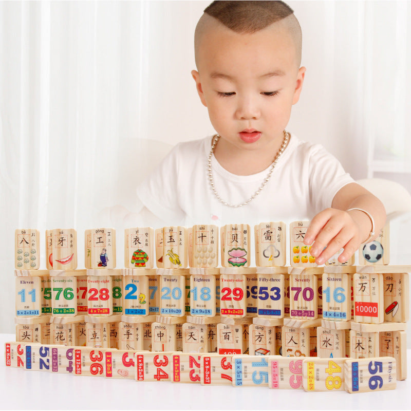 Wooden Blocks Math Animal Toys