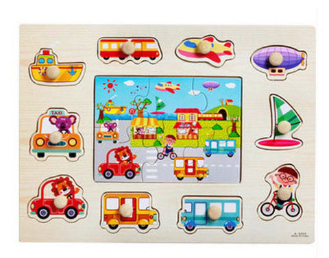 Wooden Shape Matching Puzzle Board