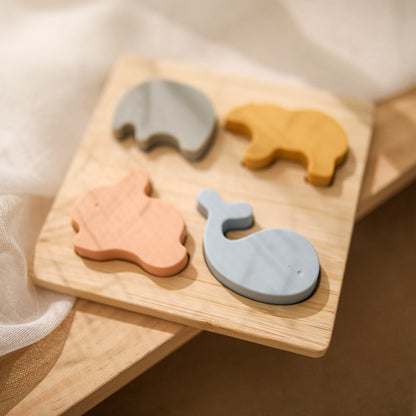 Silicone Animal Building Blocks Puzzle
