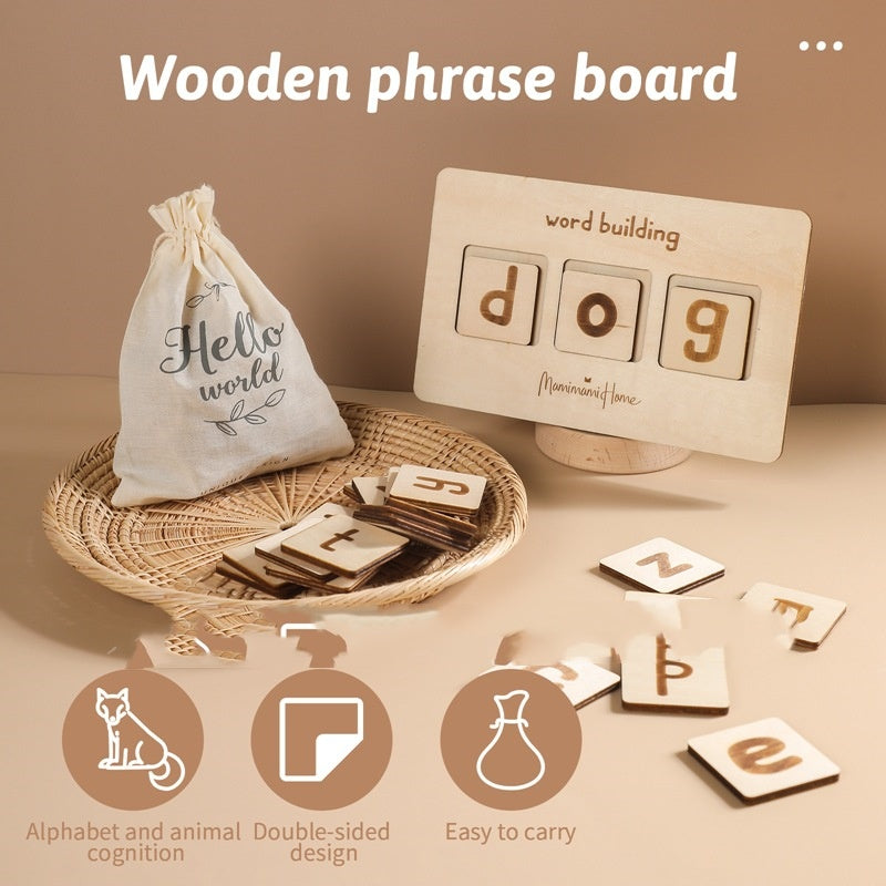 Montessori Early Education Wooden Word Board