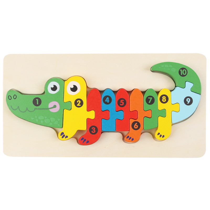 Wooden Animal &  Vehicle 3D Puzzle