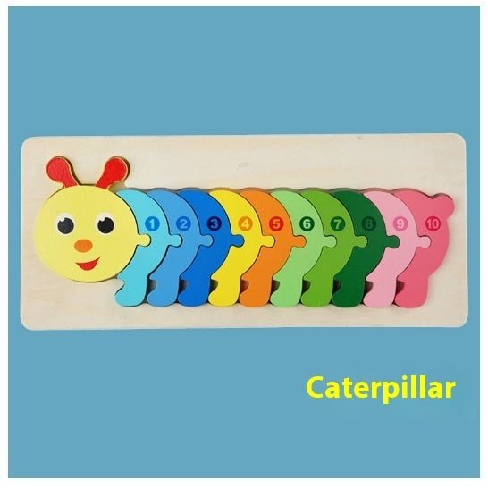 Wooden Animal &  Vehicle 3D Puzzle