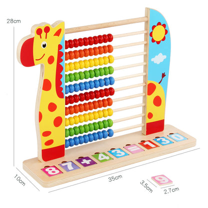 Kindergarten Math Children Standing Abacus