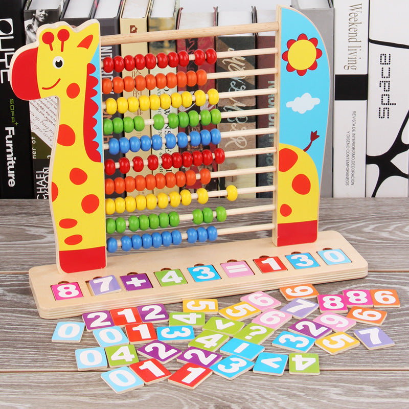 Kindergarten Math Children Standing Abacus