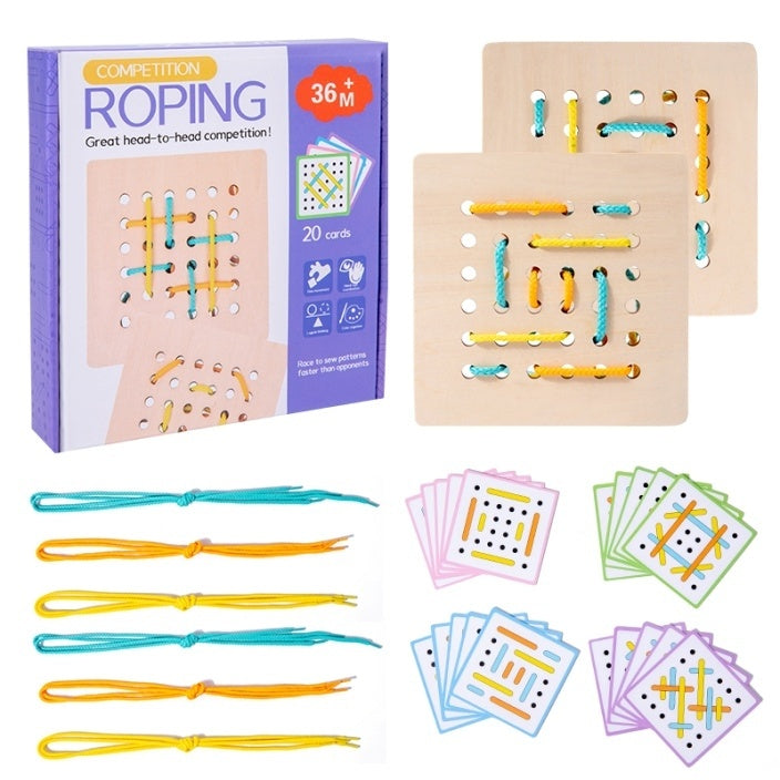 Wooden Lacing & Threading Board