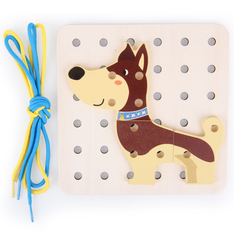 Creative Animal Threading Board for Preschool Education