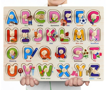 Animal Alphabet Wooden Puzzle Toy
