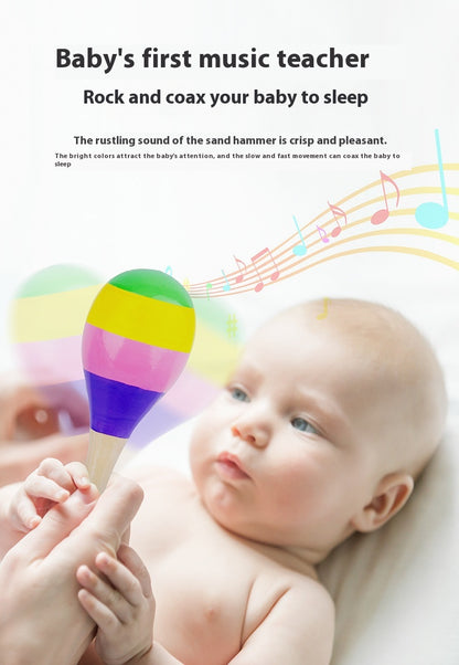 Baby Wooden Sand Hammer Toy