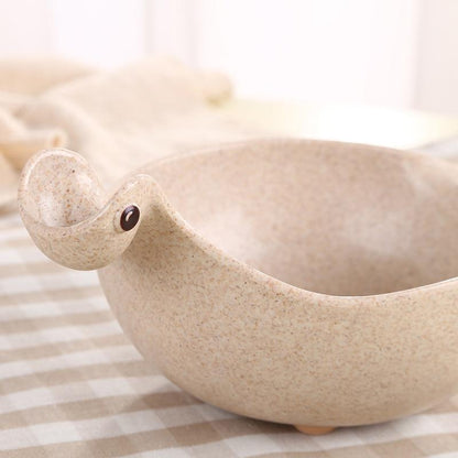 Cute Dinosaur Wheat Straw Bowl