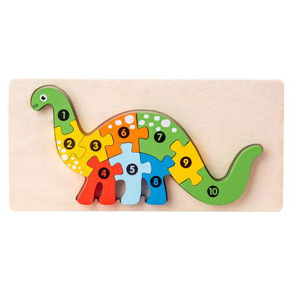 Wooden Animal &  Vehicle 3D Puzzle
