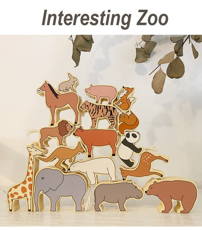 Animal Jenga Balance Blocks