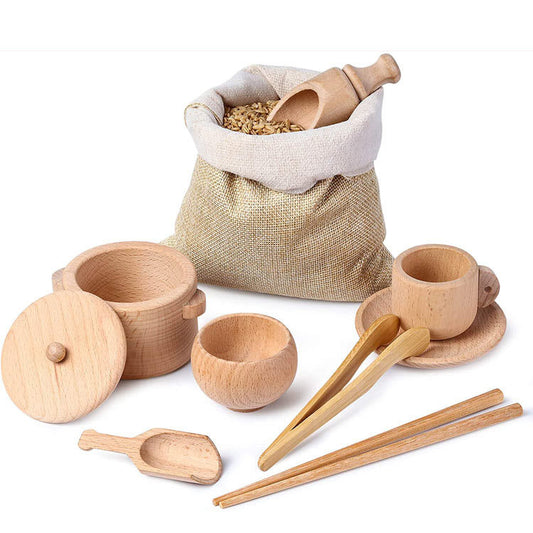 Children's Montessori Wooden Cutlery Set