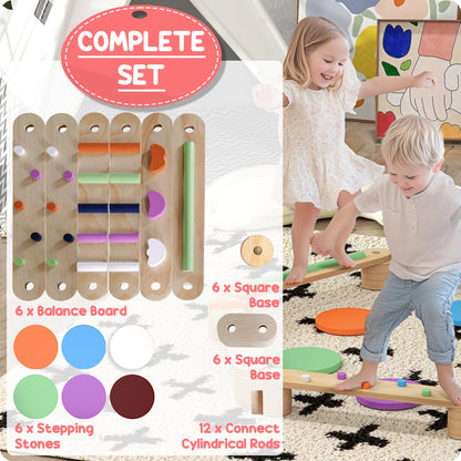 Kids Balance Beam with Stepping Stones