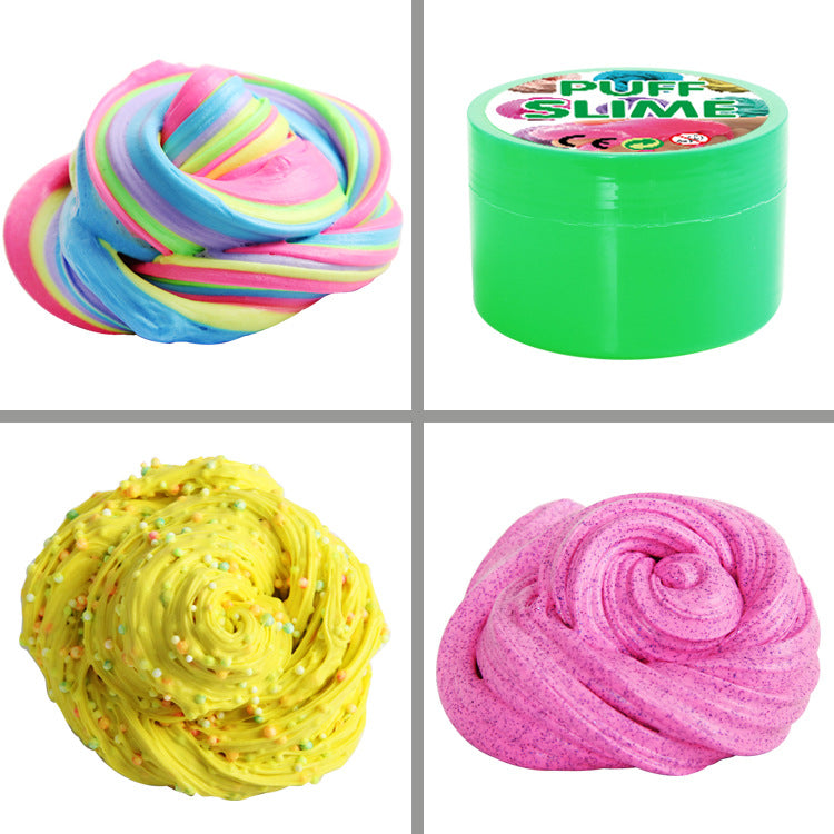 Cotton Puff Slime DIY Slime Mud Clay