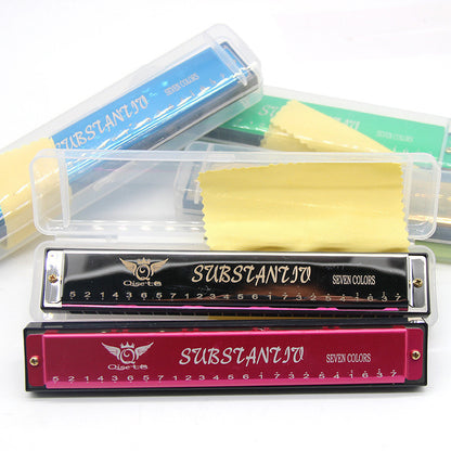 16-Hole Wooden Harmonica Toy