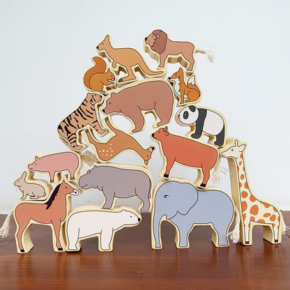 Animal Jenga Balance Blocks