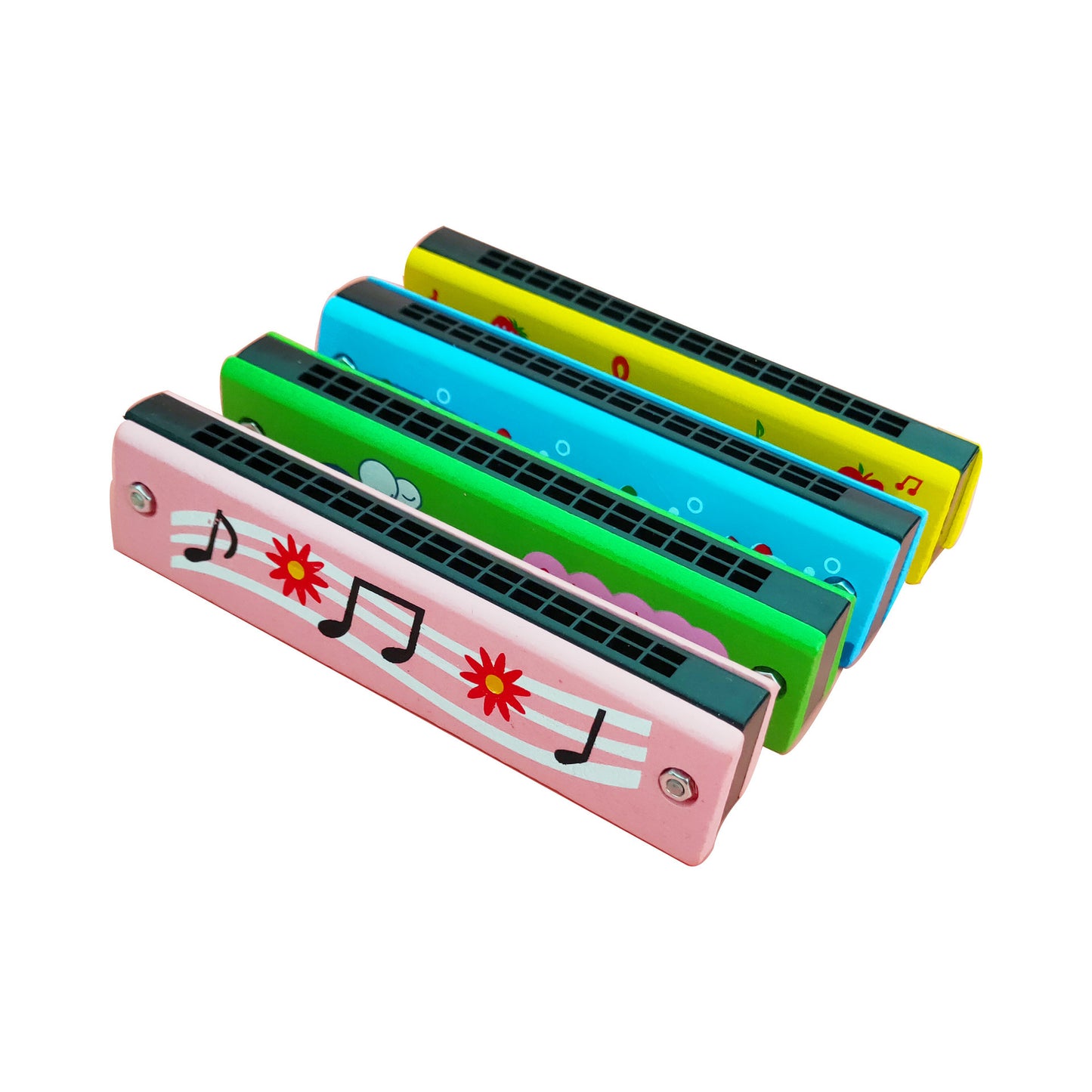 16-Hole Wooden Harmonica Toy