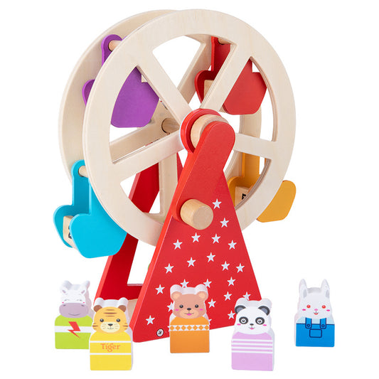 Wooden Animal Hand Ferris Wheel Toy