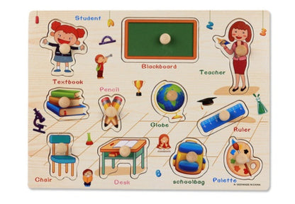 Animal Alphabet Wooden Puzzle Toy