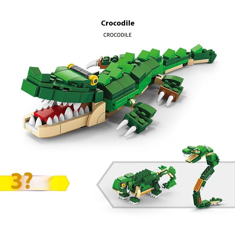 Three-in-One Animal Building Blocks Toy