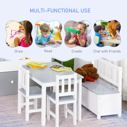Kids Table and Chair Set With Storage