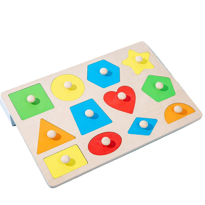 Montessori Teaching Aid Geometric Panel Intelligence Puzzle