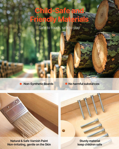 Indoor Playground Jungle Gym, 4-in-1 Wooden Indoor Playground Climbing Toys For Kids, Montessori Toddlers Climber Playset With Climbing Rock, Slide, Wooden Ladder & Gym Rings, 220LBS Loading