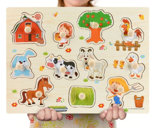 Animal Alphabet Wooden Puzzle Toy