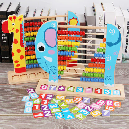 Kindergarten Math Children Standing Abacus