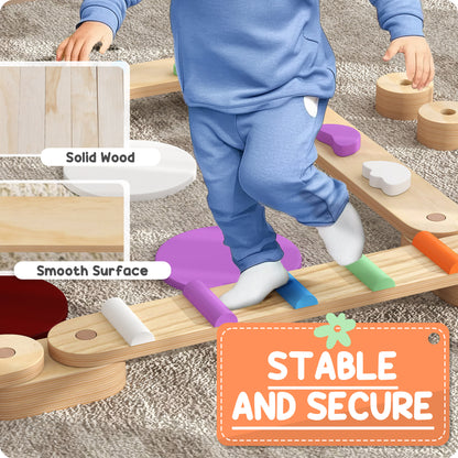 Kids Balance Beam with Stepping Stones