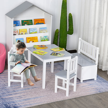 Kids Table and Chair Set With Storage