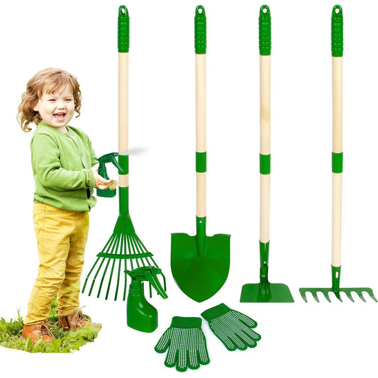 Factory Direct Sales Cross-border Children Little Kids 6-piece Gardening Tools Rake Kids Gardening Tools