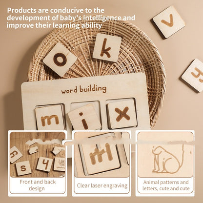 Montessori Early Education Wooden Word Board