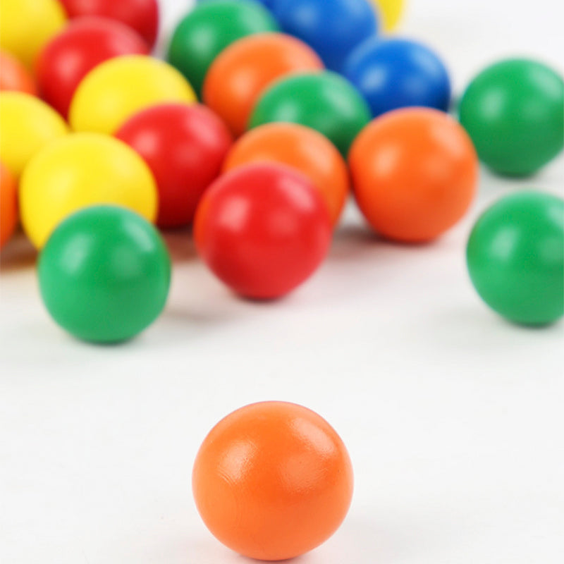 Rainbow Ball Tower Wooden Toy