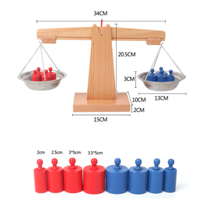 Math Teaching Aids Scale Set Montessori Arithmetic Balance