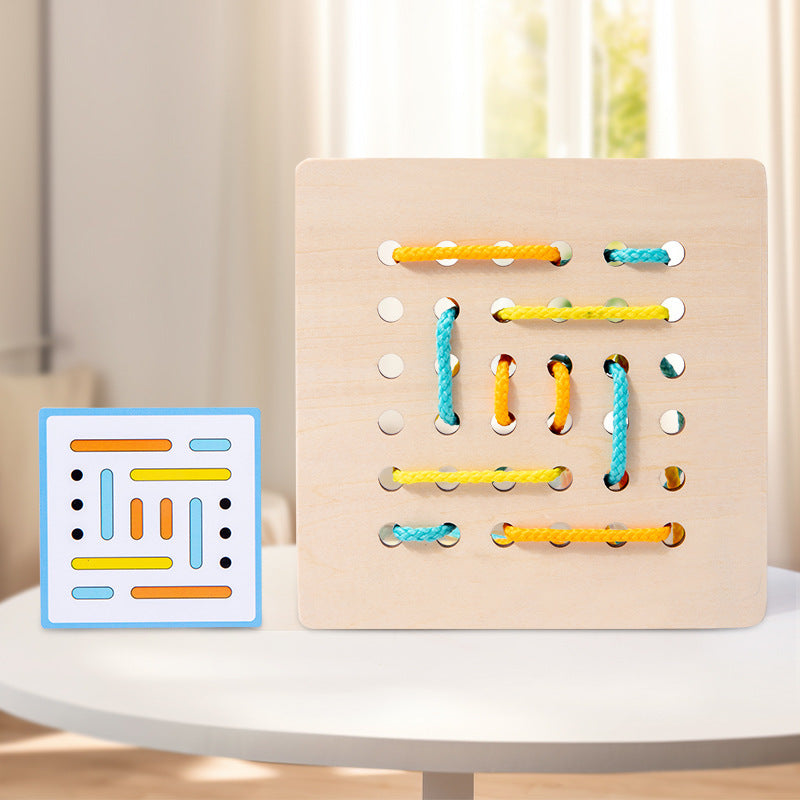 Wooden Lacing & Threading Board